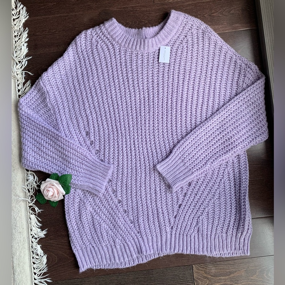 American Eagle Lilac Knit Pullover Sweater - Picture 3 of 12